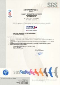 Label Qualiopi Nancy Sécurité Routière actions de formation